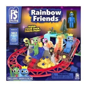 Rainbow Friends PhatStacks Theme park 382 Pcs. Building Set Blue Green Figures